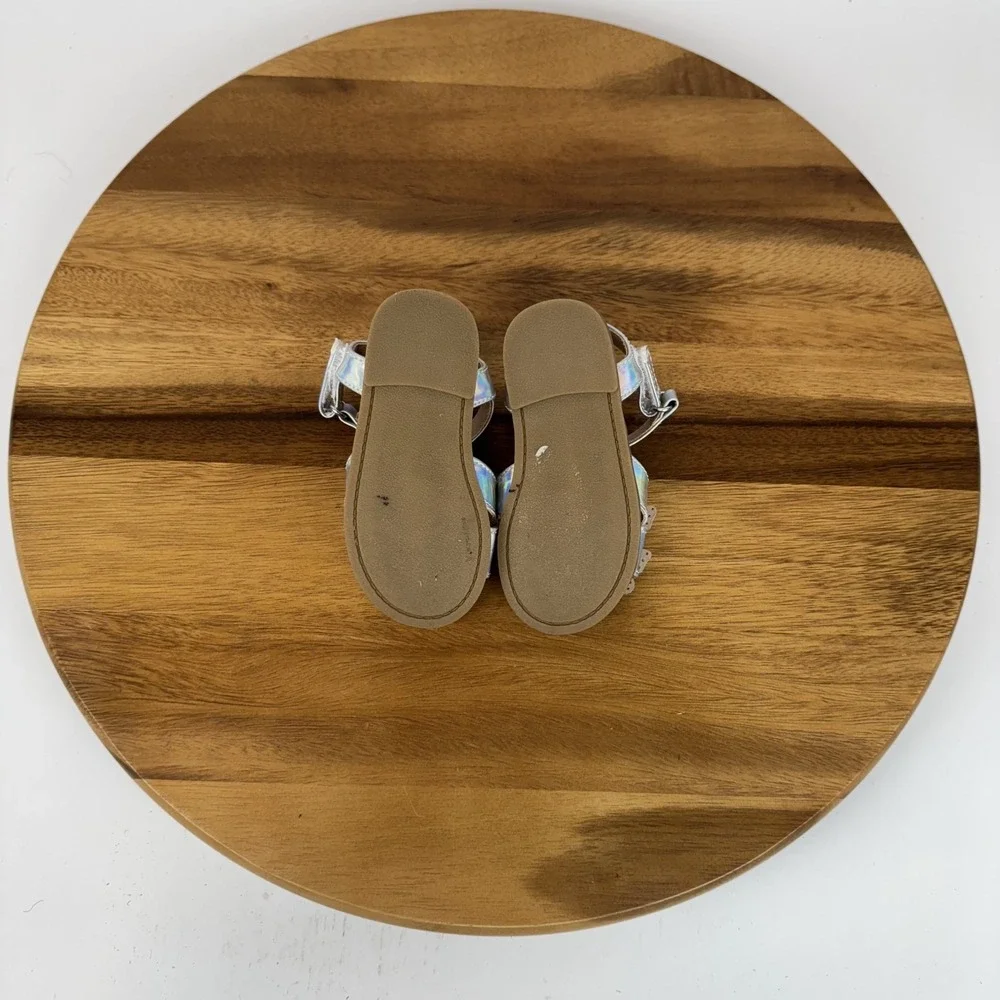 New Little Kids Girls Jellypop Lil Sheba Iridescent‎ Butterfly Sandals Size 5 C